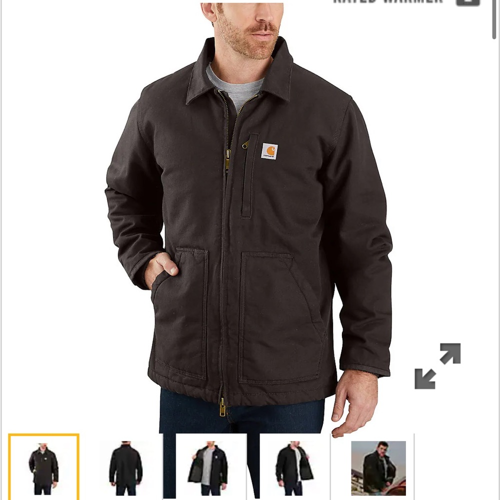 MEN'S SHERPA-LINED FIELD JACKET - LOOSE FIT - WASHED DUCK - 2 WARMEST RATING